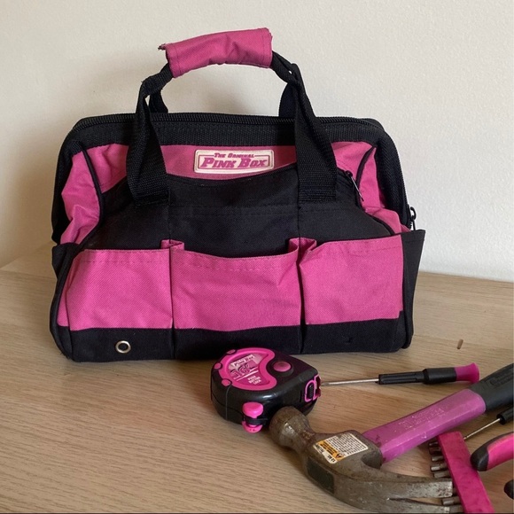 🪞 NEW pink box utility carry all tool bag and tool set